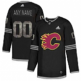 Customized Men's Flames Any Name & Number Black Shadow Logo Print Adidas Jersey,baseball caps,new era cap wholesale,wholesale hats